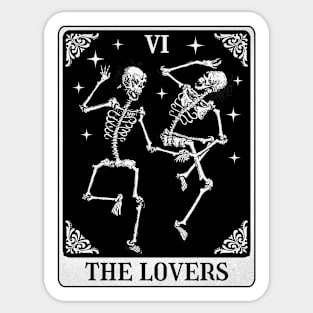 The Lovers Vintage Tarot Card Sticker